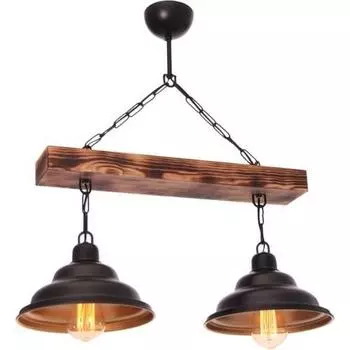 Umur Lighting Togo 2 Деревянная подвесная люстра Black Row