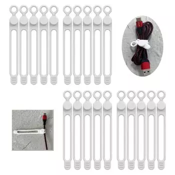 UMUST Cable Band Организатор шнура Силиконовый органайзер для кабеля Связывающая лента Лента для хранения Многофункциональный зажим для кабеля Эластичная многоразовая лента для шнура Кабельная стяжка