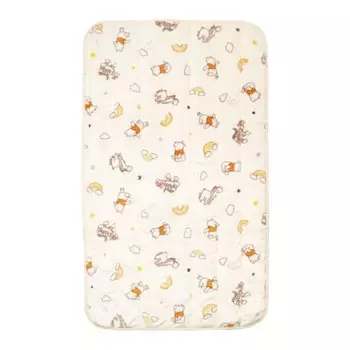 un doudou baby warm pad 70 x 120cm flannel disney pooh & friends soft to the touch mesh with rubber corners nz3230-d