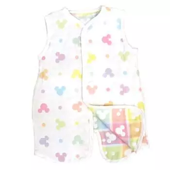 un doudou made in japan soft 6-layer gauze sleeper disney mickey icon 40 x 55cm ages 0 to 5 2way 100% cotton nz2831-g