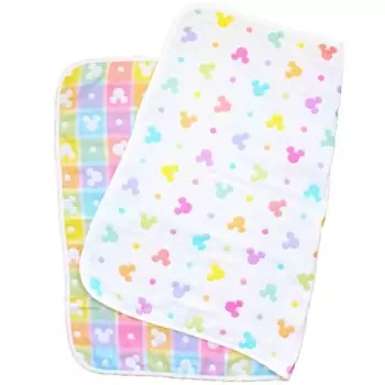 un doudou made in japan soft 6-layer gauze blanket half blanket disney mickey icon 100 x 140 cm 100% cotton z2831-a