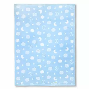 un doudou сделано в японии детское хлопковое одеяло 85 x 115 см луна и облака саксофон 100% хлопок жаккардовое переплетение 1335sa