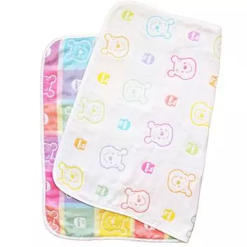 un doudou Сделано в Японии Мягкое марлевое одеяло Полуодеяло Disney Pooh 100 x 140 см хлопок 6 слоев 100% Z2830-A