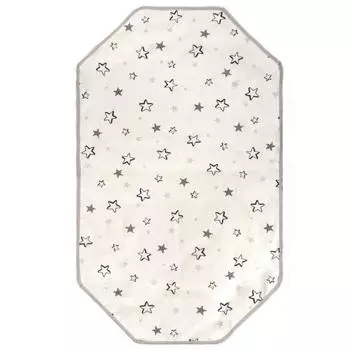 un doudou Водонепроницаемый чехол для детской кроватки 60 x 100 см, однотонная звезда, органический хлопок, 100% хлопок, ворсовая ткань, водопоглощающая обработка, водонепроницаемая резина на спинке F