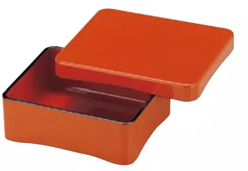 Unaju Red Red xx Сделано в Японии J-kitchens Box, Внутренняя часть, Лак, 17,6 см 15,3 см 6 см,