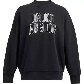 Under Armour Американский стиль свитер повседневный тренировочный свитер с круглым вырезом и длинным рукавом женский свитшот черный 1386493-001 S