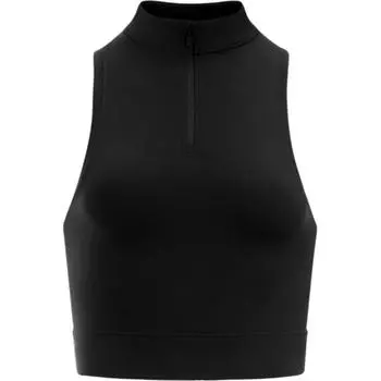Under Armour Anywhere Run Solid Color Small Logo Half High Neck Pullover Short Sleeveless Vest Women Tops Black 1386344-001 XL