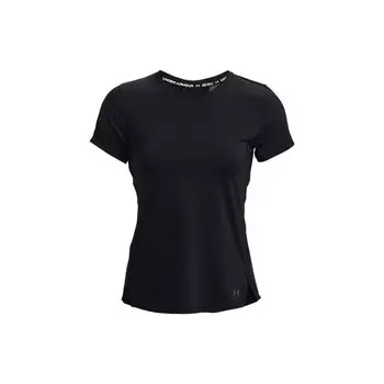 Under Armour Футболка с круглым вырезом сзади, эластичная, для тренировок и бега, дышащая, с коротким рукавом, женская, черная 1369764-001 S