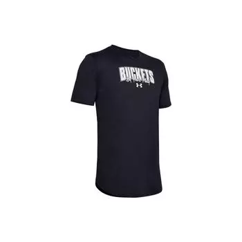 Under Armour Baseline Баскетбольная футболка с круглым вырезом свободного покроя с короткими рукавами, мужские топы, черные 1351295-001 M