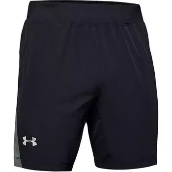 Under Armour Baseline Woven Logo Print Comfortable Casual Lightweight Breathable Woven Sports Shorts Men shorts Black Gray 1342921-002 XL