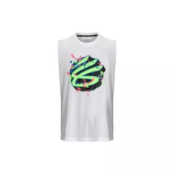 Under Armour Баскетбольная майка Curry Series с цветным принтом, мужская белая 1377307-100 3XL