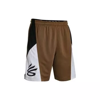 Under Armour Баскетбольные шорты Curry Splash Color Block с эластичной талией, мужские шорты коричневого цвета 1380327-498 L