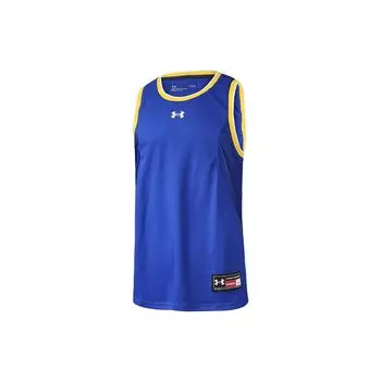 Under Armour Баскетбольный спортивный трикотажный быстросохнущий дышащий жилет с принтом логотипа, мужские жилеты темно-синего цвета 22500102-400 M