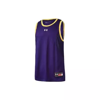 Under Armour Баскетбольный спортивный трикотажный быстросохнущий дышащий жилет с логотипом Line Print, мужские жилеты фиолетового цвета 22500102-500 M