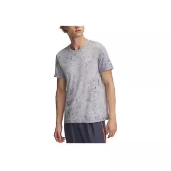 Under Armour Бесшовная футболка с градиентным логотипом Seamless Stride SS25 Running Series, облегающего кроя, с круглым вырезом, мужская, топы, штормовой серый 1388043-044 XL