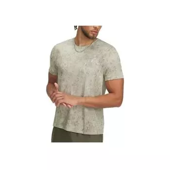 Under Armour Бесшовная футболка с коротким рукавом Seamless Stride SS25 с логотипом серии, градиентная, облегающего кроя, с круглым вырезом, мужская, топы, лаймово-зеленая, 1388043-348 M