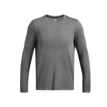 Under Armour Бесшовная мягкая трикотажная футболка с длинным рукавом Rush, быстросохнущая, мужская, серая 1379282-025 M