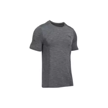 Under Armour Бесшовная напечатанная повседневная футболка с круглым вырезом и коротким рукавом для мужчин, серая 1289596-040 M
