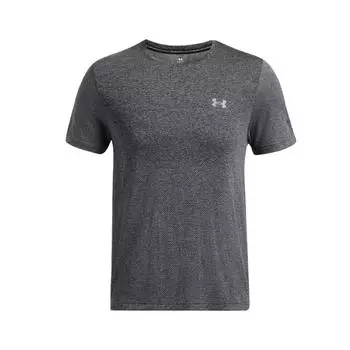 Under Armour Бесшовная однотонная дышащая футболка для фитнеса с коротким рукавом, мужская футболка, утомляющая, серая 1375692-015 2XL