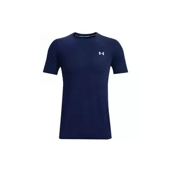 Under Armour Бесшовная тренировочная футболка с полосками и эффектом потертости, мужские топы, ярко-синие 1361133-404 M