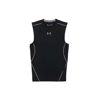 Under Armour Безрукавка с круглым вырезом компрессионная тренировочная рубашка мужская черная 1257469-001 S
