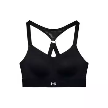 Under Armour Breathelux Solid Logo Training Shock Absorbing High Intensity Sports Bra Женское нижнее белье Черный 1370739-001 M