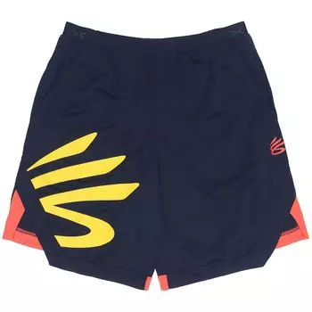 Under Armour Брюки мужские баскетбольные однотонные с логотипом Curry Splash, эластичные, прямые, повседневные, темно-синие, 1370226-410 XXL