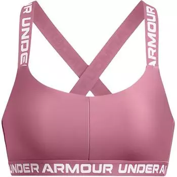 Under Armour Буквенный принт Slim Fit Crop Sports Bra Женское нижнее белье Розовый 1380956-697 XL