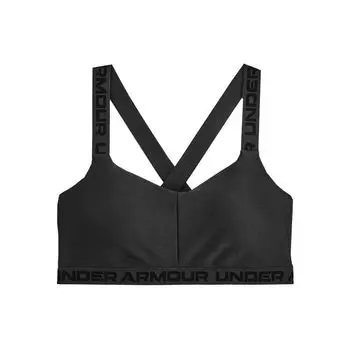 Under Armour Бюстгальтер для тренировок низкой интенсивности с бретельками, повседневный, дышащий, спортивный, женское нижнее белье, черный 1370896-010 XS