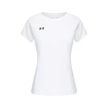 Under Armour Быстросохнущая беговая повседневная футболка с круглым вырезом и коротким рукавом для женщин, топы белого цвета 21500139-100 3XL