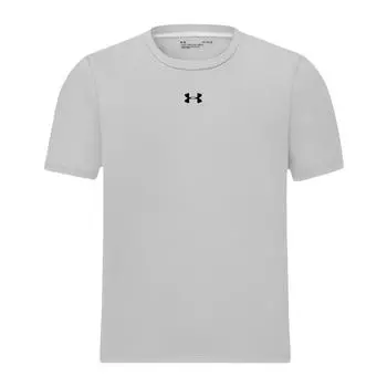 Under Armour Casual Breathable Sports Moisture-Wicking Loose Round Neck Pullover Short Sleeve T-Shirt Unisex Tops Light-Gray 25500505-009 XS