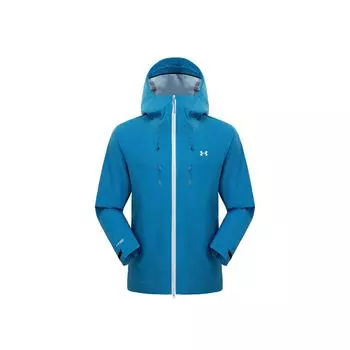 Under Armour Casual Fashion Simple Hooded Waterproof Windproof Breathable Durable Rain Jacket Men outerwear Storm-Blue 15112100-0099 S