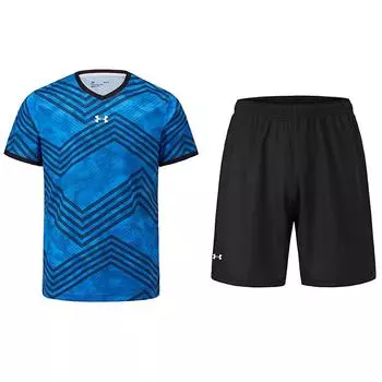 Under Armour Casual Running Loose Fit T-Shirt And Shorts Set Unisex activewear 23500503-400+23500203-001 M