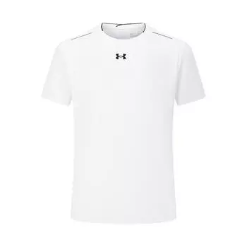 Under Armour Casual Solid Color Sports Jersey Knit Crew Neck T-Shirt Unisex Tops White 22500509-100 S