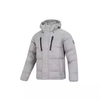 Under Armour Cgi Down Jacket Solid Logo Sports Hooded Down Coat Men topwear Light-Grey 1375437-294 M