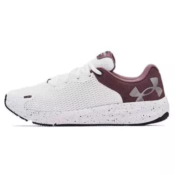 Under Armour Charged Pursuit 2 Big Logo Пятнистые белые пепельно-сливовые женские кроссовки 3025244-101 37.5