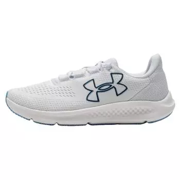 Under Armour Charged Pursuit 3 Big Logo - белые серые темно-синие мужские кроссовки Distant-Grey 3026518-108 44.5