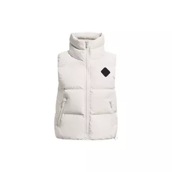 Under Armour ColdGear Инфракрасный однотонный спортивный пуховик с воротником-стойкой Женский жилет Белый 1381660-112 M
