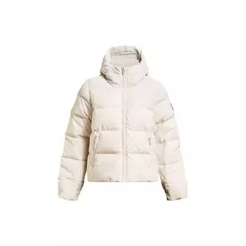 Under Armour ColdGear Инфракрасный приталенный пуховик с капюшоном Женская верхняя одежда Белый 1378861-112 L