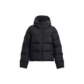 Under Armour ColdGear Инфракрасный приталенный пуховик с капюшоном Женская верхняя одежда Черный 1378861-001 XS