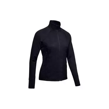 Under Armour Coldgear Reactor утепленная стойка воротник однотонная куртка с длинным рукавом женская куртка черная 1342803-001 S