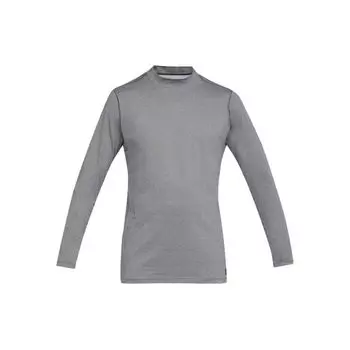 Under Armour ColdGear® Solid Fleece Long Sleeve T-Shirt Men Tops Gray 1320805-019 S