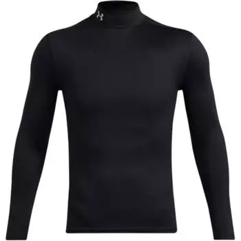 Under Armour Coldgear Solid Slim Fit Stand Collar Versatile Long Sleeve T-Shirt Men Tops Black 1386942-001 XL