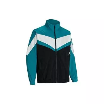 Under Armour Color Block Casual Retro Sports Stand Wool Sleeve Long Sleeve Jacket Men Jacket Blue Black 1373186-004