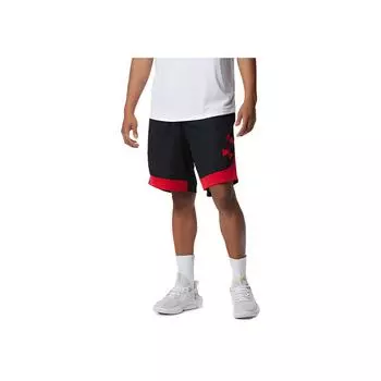 Under Armour Color Block Logo Print Casual Sports Shorts Men shorts Black Red 1378332-002 XL