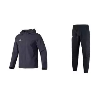 Under Armour Color Block Loose Fit Hooded Long Sleeve Knit Straight Leg Pants Casual Sports Set Unisex sets 22500706-001+23600401-013 XL