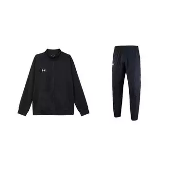 Under Armour Color Block Loose Long Sleeve Knit Straight Leg Casual Sports Suit Unisex suit Black 22500706-001+23600304-001 S