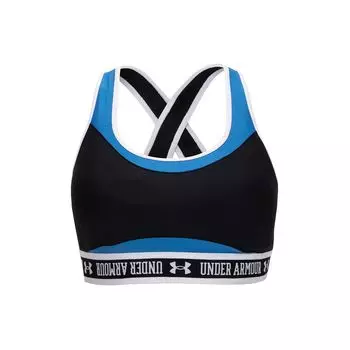 Under Armour Color Block Спортивный бюстгальтер для йоги и тренировок с перекрещенной спиной Женское нижнее белье Синий 1371367-474 L