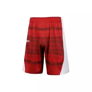 Under Armour Colorblock Logo Print Баскетбольные вязаные шорты Мужские брюки Красный 22500203-600 M