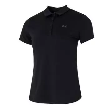 Under Armour Comfortable Breathable Round Neck Sports Polo Shirt Women tops 1390369-001 S
